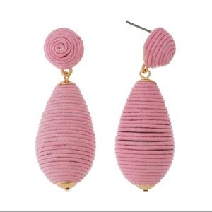 Core Pink Thread Drop Earrings NWT